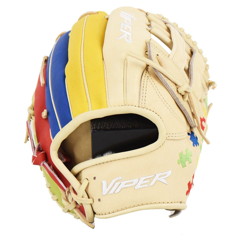 Viper Limited Edition Leather Slowpitch Softball Fielding Glove Autism Awareness - Smash It Sports