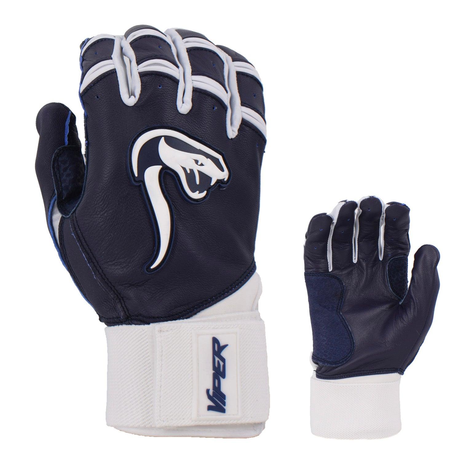 Viper Grindstone Long Cuff Batting Glove - Navy/White - Smash It Sports