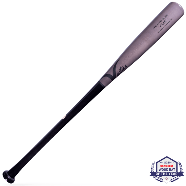Victus V-Cut Gloss Wood Baseball Bat - VGPC-BK/GY - Smash It Sports