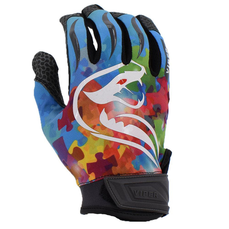 Viper Lite Premium Batting Gloves Leather Palm - Autism - Smash It Sports