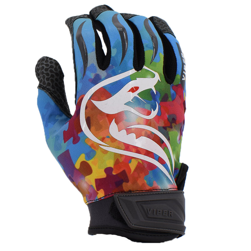 Viper Lite Premium Batting Gloves Leather Palm - Autism