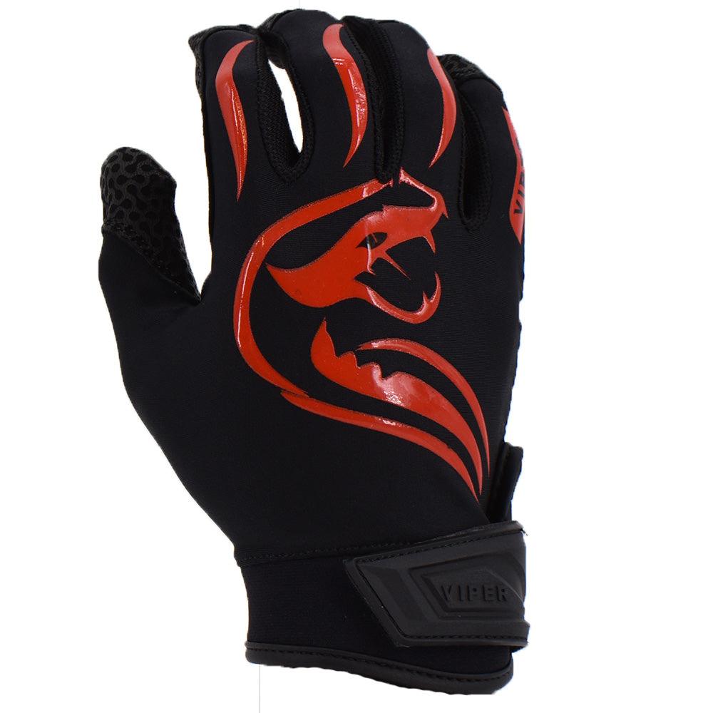 Viper Lite Premium Batting Gloves Leather Palm Black/Red - Smash It Sports