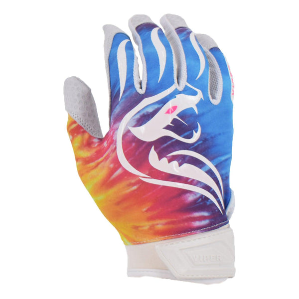 Viper Lite Premium Batting Gloves Leather Palm - Tie-Dye - Smash It Sports