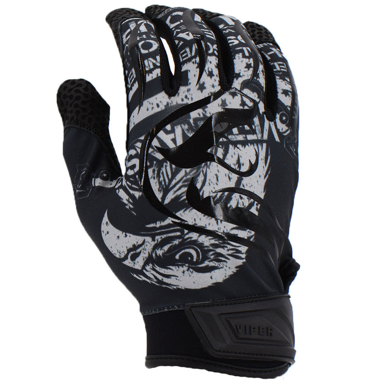 Viper Lite Premium Batting Gloves Leather Palm - Black Eagle - Smash It Sports