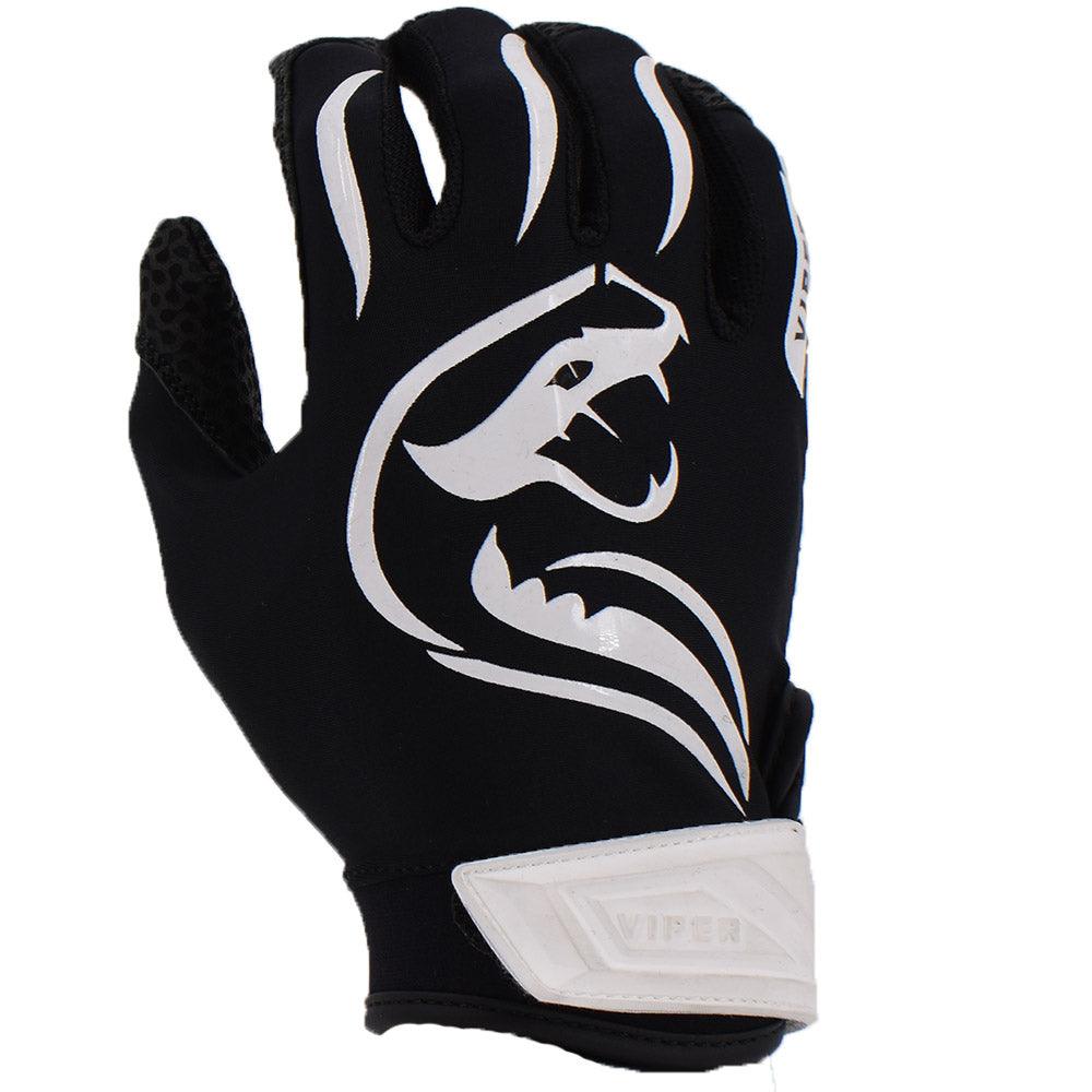 Viper Lite Premium Batting Gloves Leather Palm - Black/White