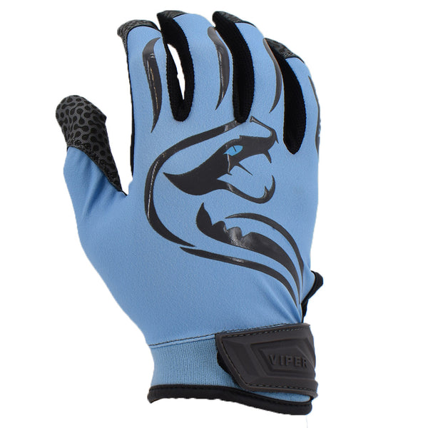Viper Lite Premium Batting Gloves Leather Palm - Carolina Blue - Smash It Sports