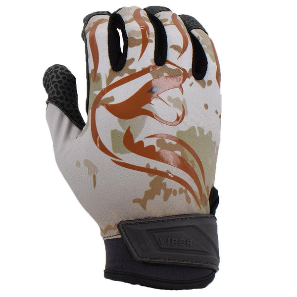 Viper Lite Premium Batting Gloves Leather Palm - Desert Camo - Smash It Sports