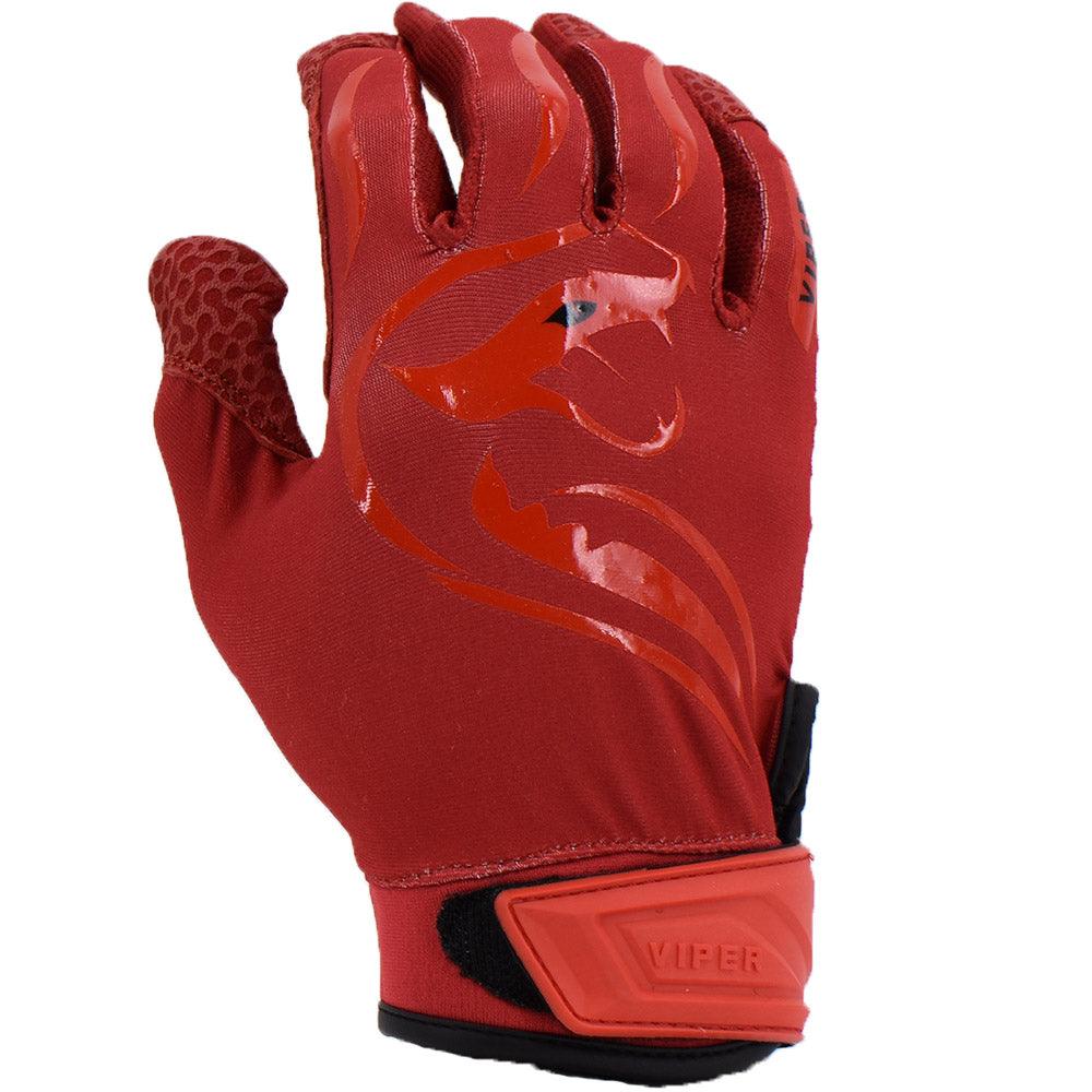 Viper Lite Premium Batting Gloves Leather Palm Red - Smash It Sports