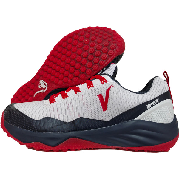 Viper Ultralight Turf Shoe (Red/White/Navy) - Smash It Sports