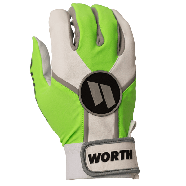 Worth Team Batting Gloves (Green) - Smash It Sports