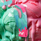 Easton Walk-Off Ethos Drip Baseball Batting Gloves - Mint/Pink
