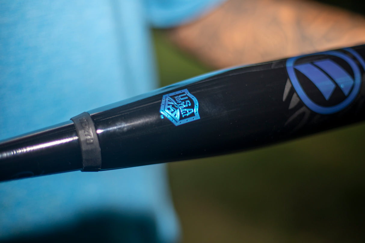 2026 Worth Bedlam Black XL 2-Piece USA/ASA Slowpitch Softball Bat - WSA6BDBKL