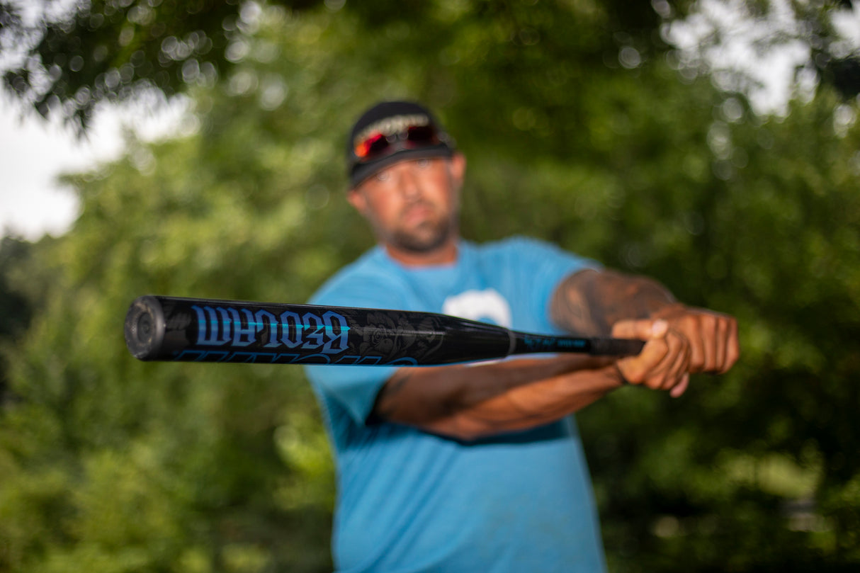 2026 Worth Bedlam Black XL 2-Piece USA/ASA Slowpitch Softball Bat - WSA6BDBKL