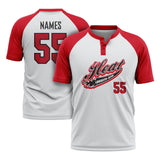 Lancaster Heat Short Sleeve 2-Button Mesh Game Jersey (White)