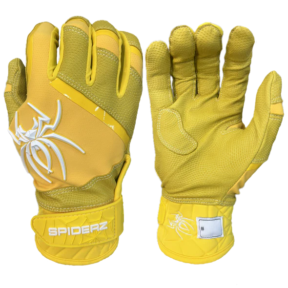 Spiderz Pro Premier Batting Gloves - Yellow/White