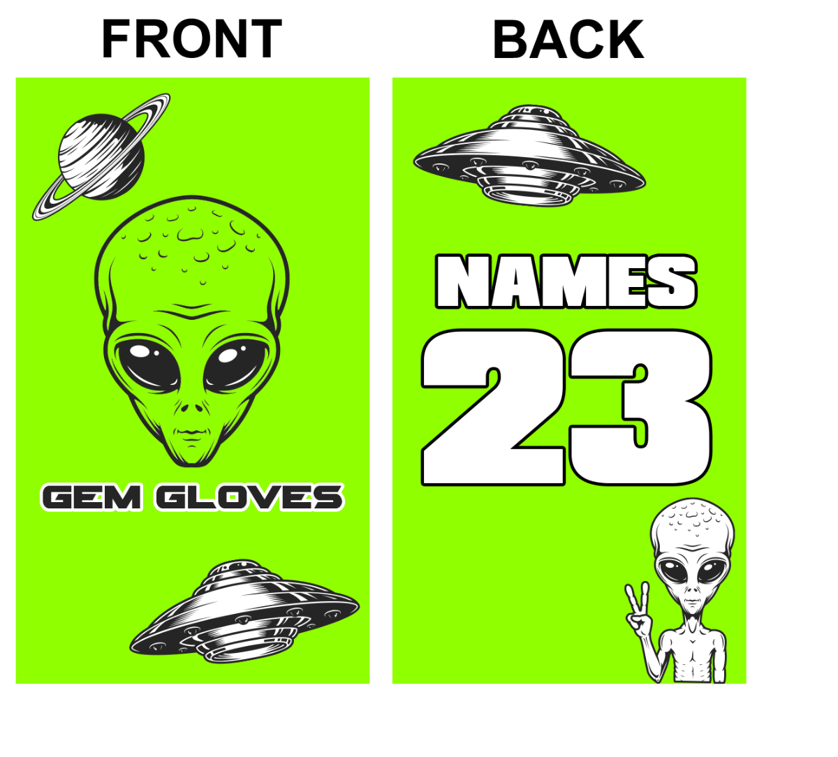 Gem Gloves Area 51 Bag Tag