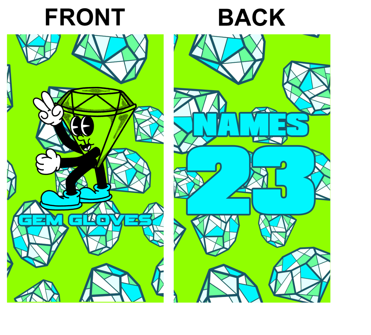 Gem Gloves Joker Bag Tag