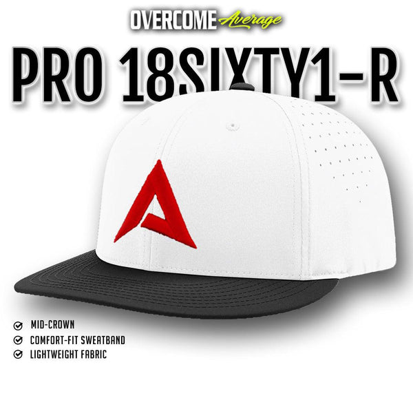 Anarchy - Pro 18SIXTY1-R Performance Hat - White/Black/Red - Smash It Sports