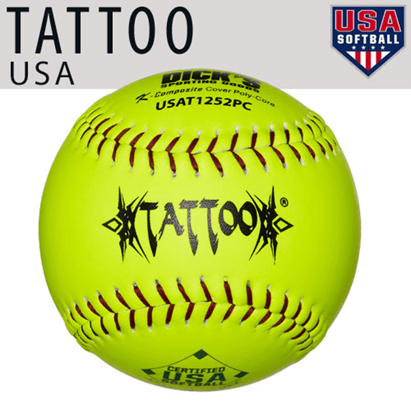 AD Starr Tattoo 52/300 USA/ASA 12" Slowpitch Softballs - USAT1252PC - Smash It Sports