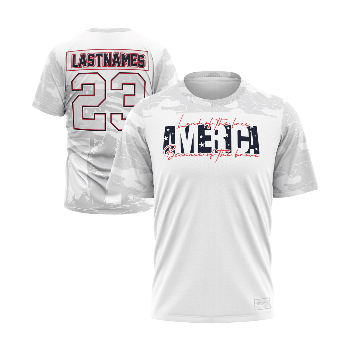 2026 Smash It Sports 4th of July Short Sleeve Jersey - Land of the Free (Customized Buy-In)