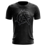 Anarchy Bat Company Short Sleeve Shirt - Small Logo Repeat (Black/White) - Smash It Sports