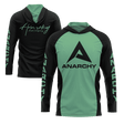 Anarchy Hooded Long Sleeve Tee - Mint/Black - Smash It Sports