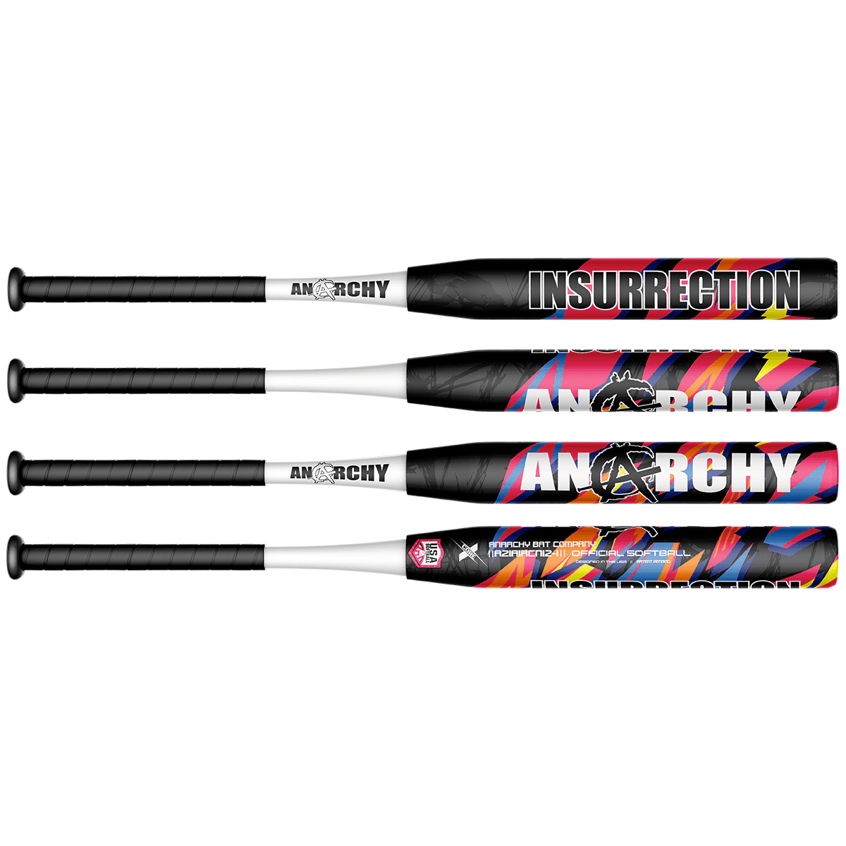 Anarchy Insurrection Limited Edition 2PC 12″ 1oz EL ASA/USA Slowpitch Softball Bat A21AIRCN12-1 - Smash It Sports