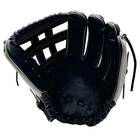 Anarchy Kip Leather Premium Softball Fielding Glove - AFG009 (Black/Grey) - Smash It Sports