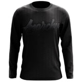 Anarchy Long Sleeve Shirt - Script Logo (Black/Grey) - Smash It Sports