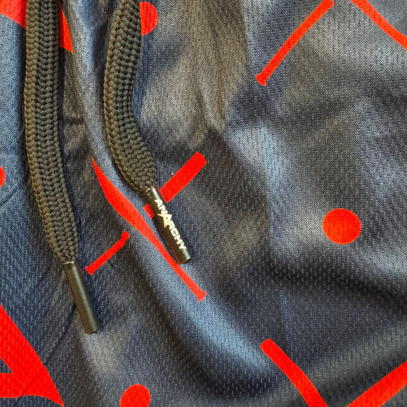 Anarchy Mesh Shorts - Navy/Red - Smash It Sports
