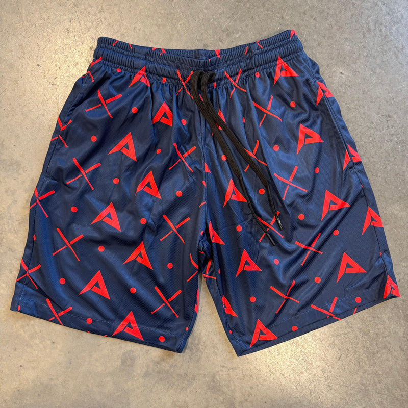 Anarchy Mesh Shorts - Navy/Red - Smash It Sports