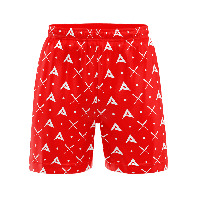 Anarchy Mesh Shorts - Red/White - Smash It Sports