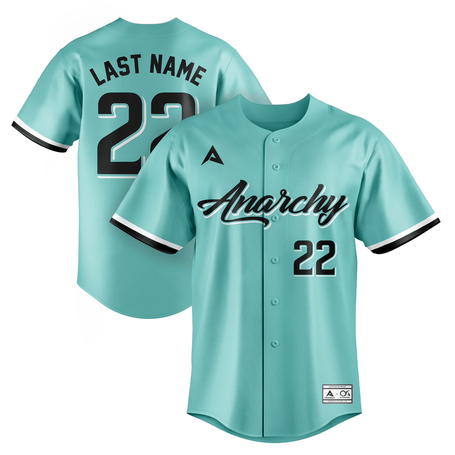 Anarchy Short Sleeve Full Button Jersey (Customized Buy-In) - Mint