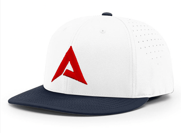 Anarchy CA i8503 Performance Hat - New Logo - White/Navy/Red - Smash It Sports