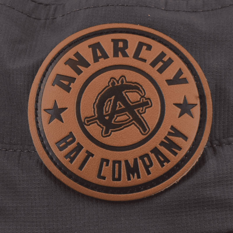Anarchy Bucket Hat Charcoal with Circle Leather Patch - Smash It Sports