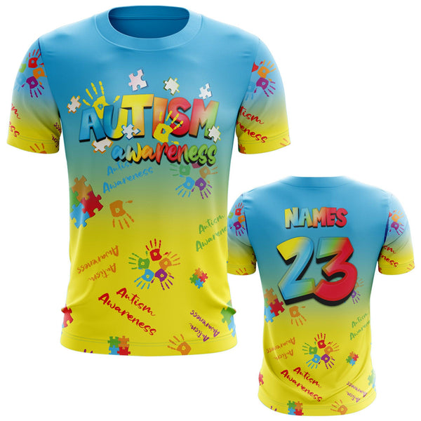 Autism Awareness Short Sleeve Shirt (Customized Buy-In) - Smash It Sports