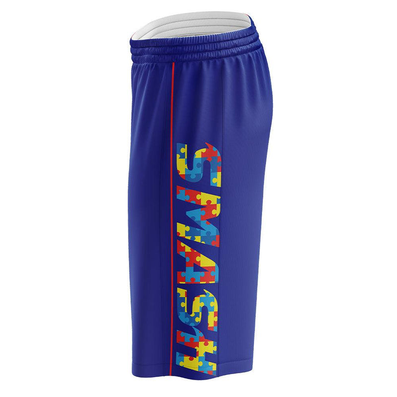 SIS Microfiber Shorts (Autism) - Smash It Sports