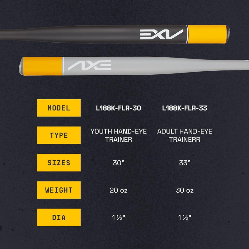 Axe Hand-Eye Training Bats - 1.5" Barrel - Pro - Smash It Sports