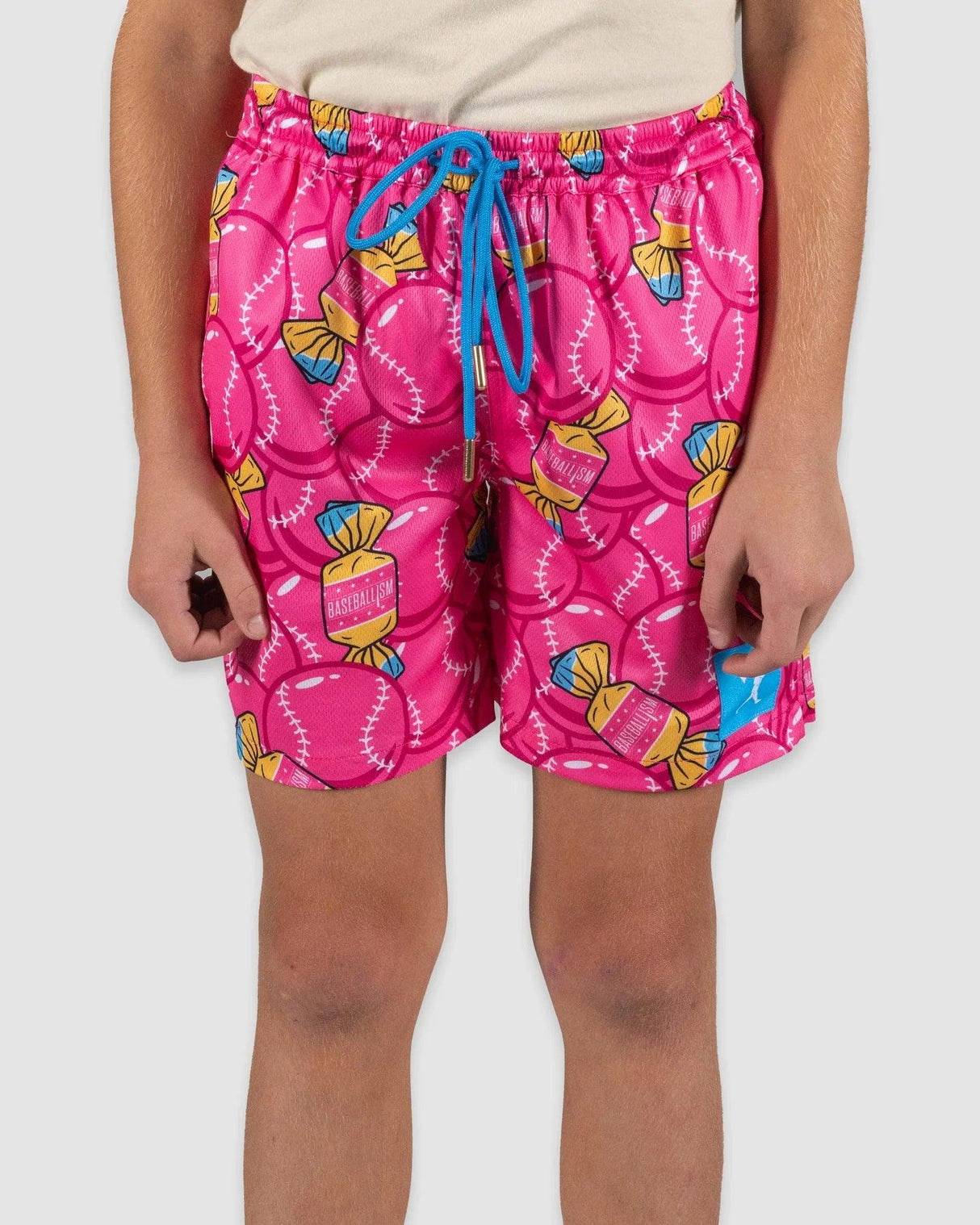 Baseballism Doubles and Bubbles Diamond Air Mesh Shorts - Youth