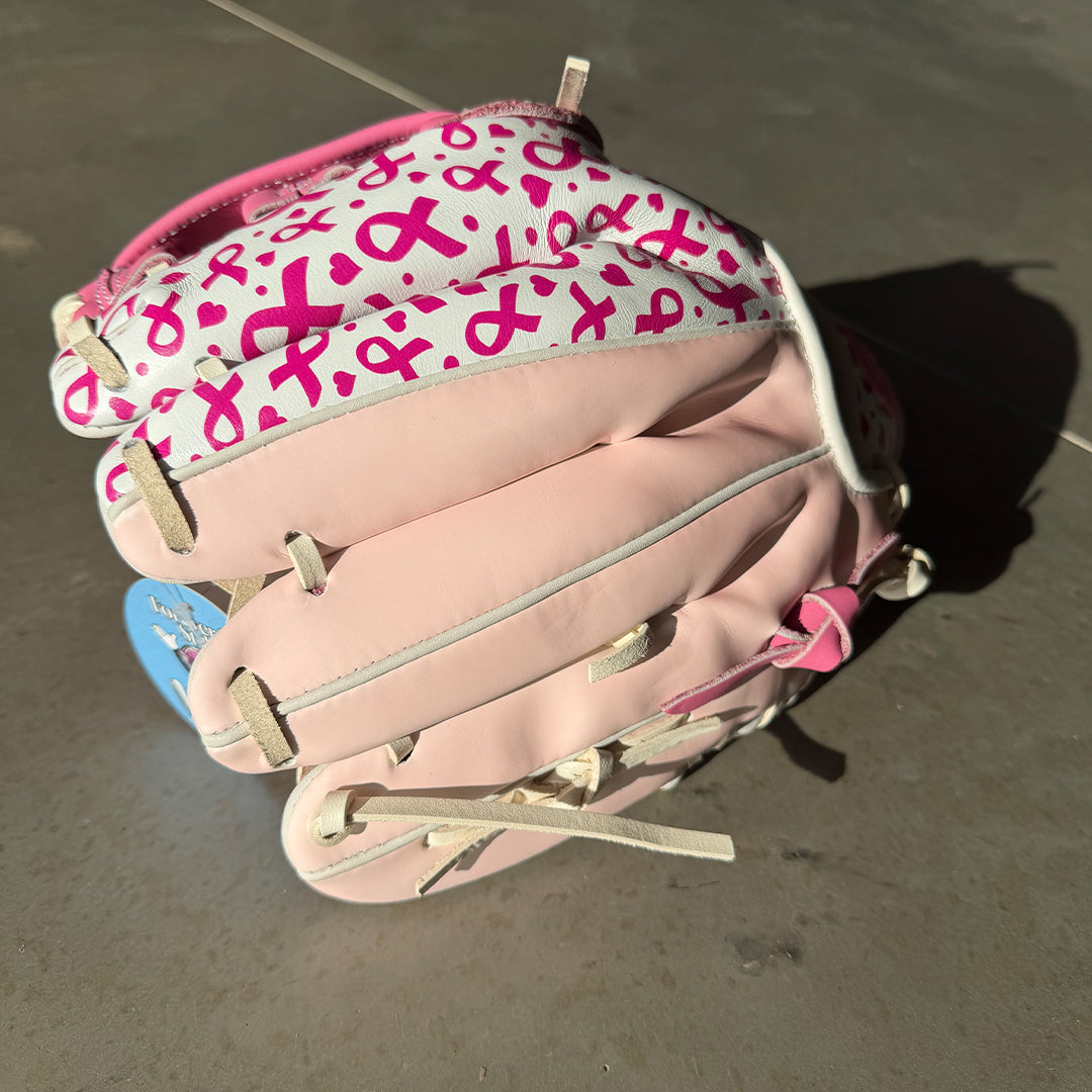 pink ribbon baseball glove