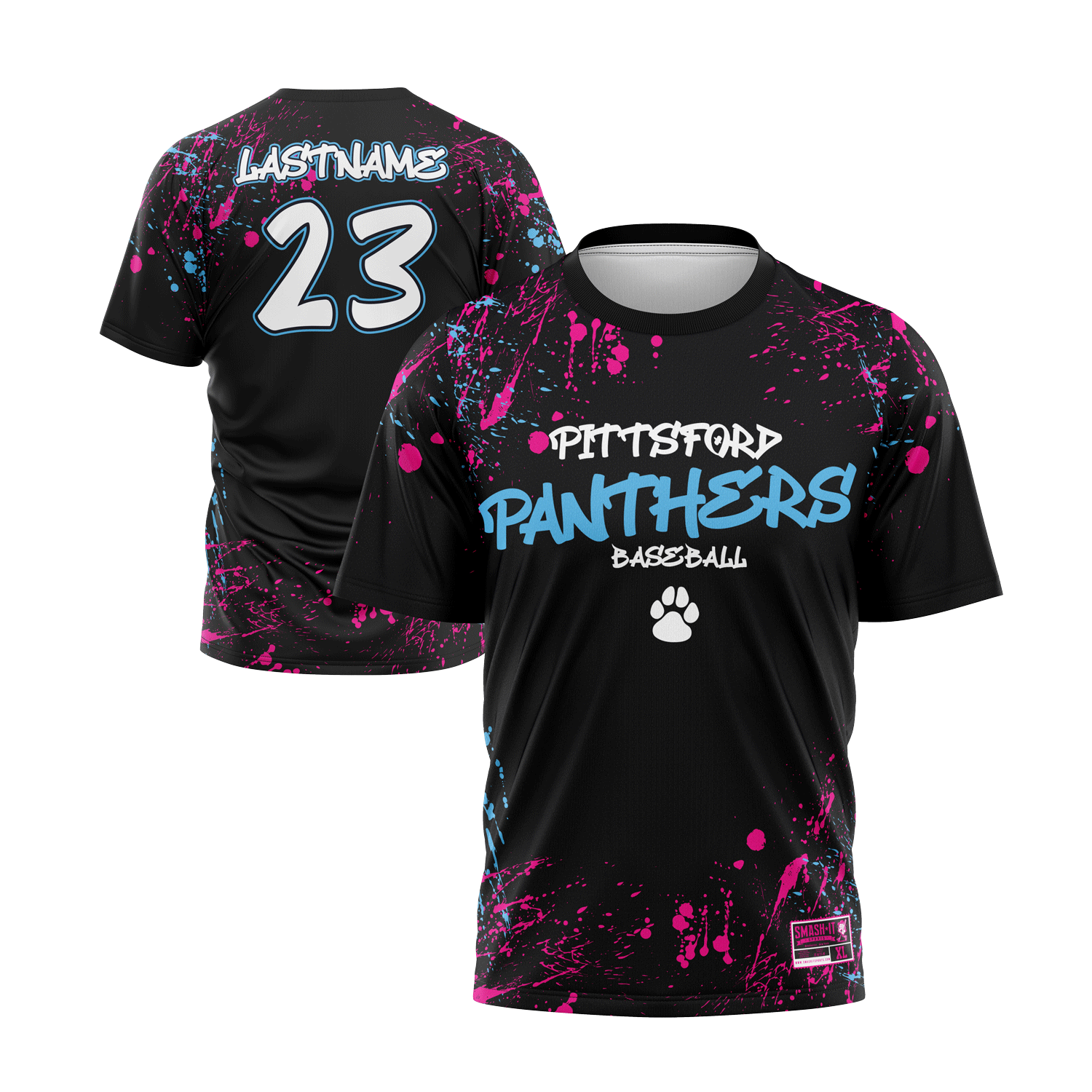 Pittsford Panthers Baseball Full Dye T-Shirt (Multiple Designs)