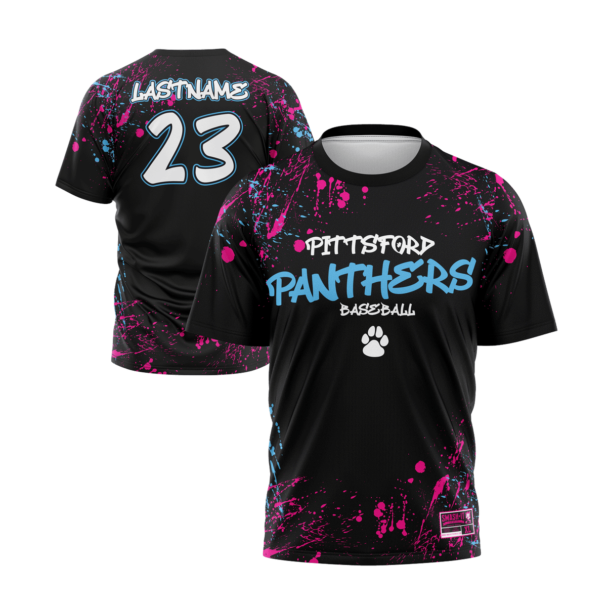 Pittsford Panthers Baseball Full Dye T-Shirt (Multiple Designs)