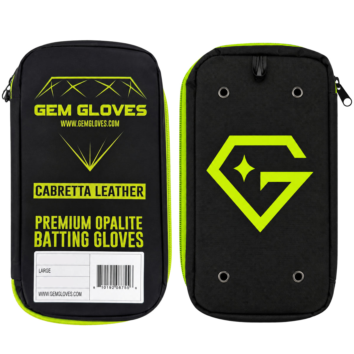 Gem Glove Opalite Batting Glove - Black/Red/White