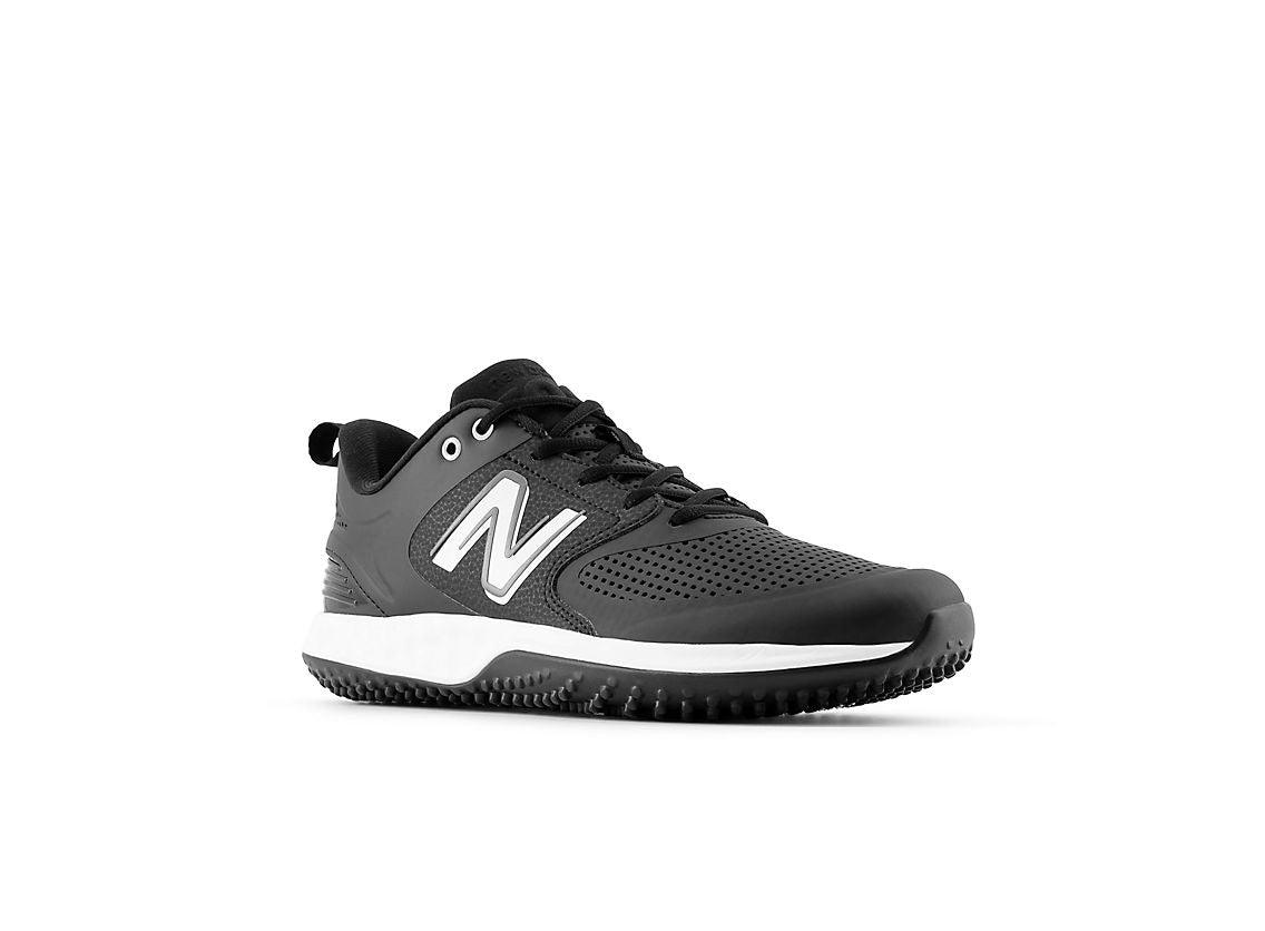 New Balance Men's Fresh Foam 3000 V6 Turf Baseball Shoes - Black with White - T3000SK6 - Smash It Sports