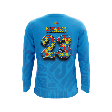 2025 Autism Awareness Long Sleeve Jersey (Customized Buy-In) - Multiple Colors