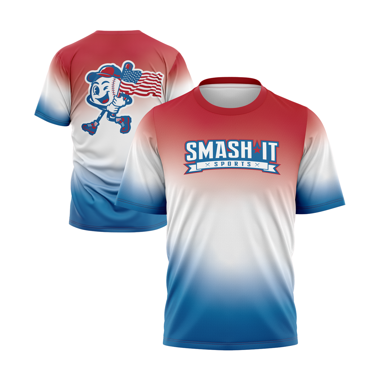 Smash It Sports Short Sleeve Shirt - Freedom Fade