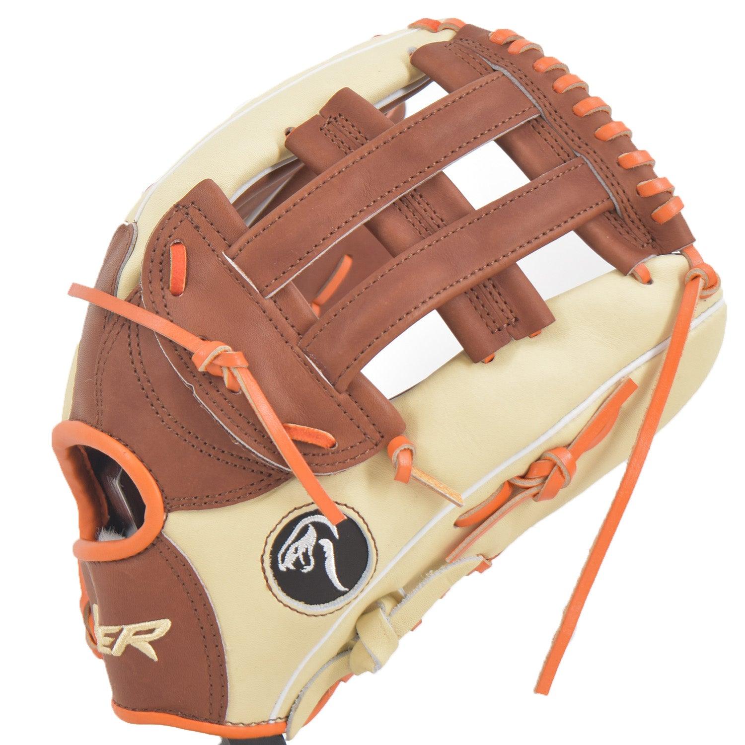 Viper Japanese Kip Leather Slowpitch Softball Fielding Glove Carmel Tan Orange - Smash It Sports