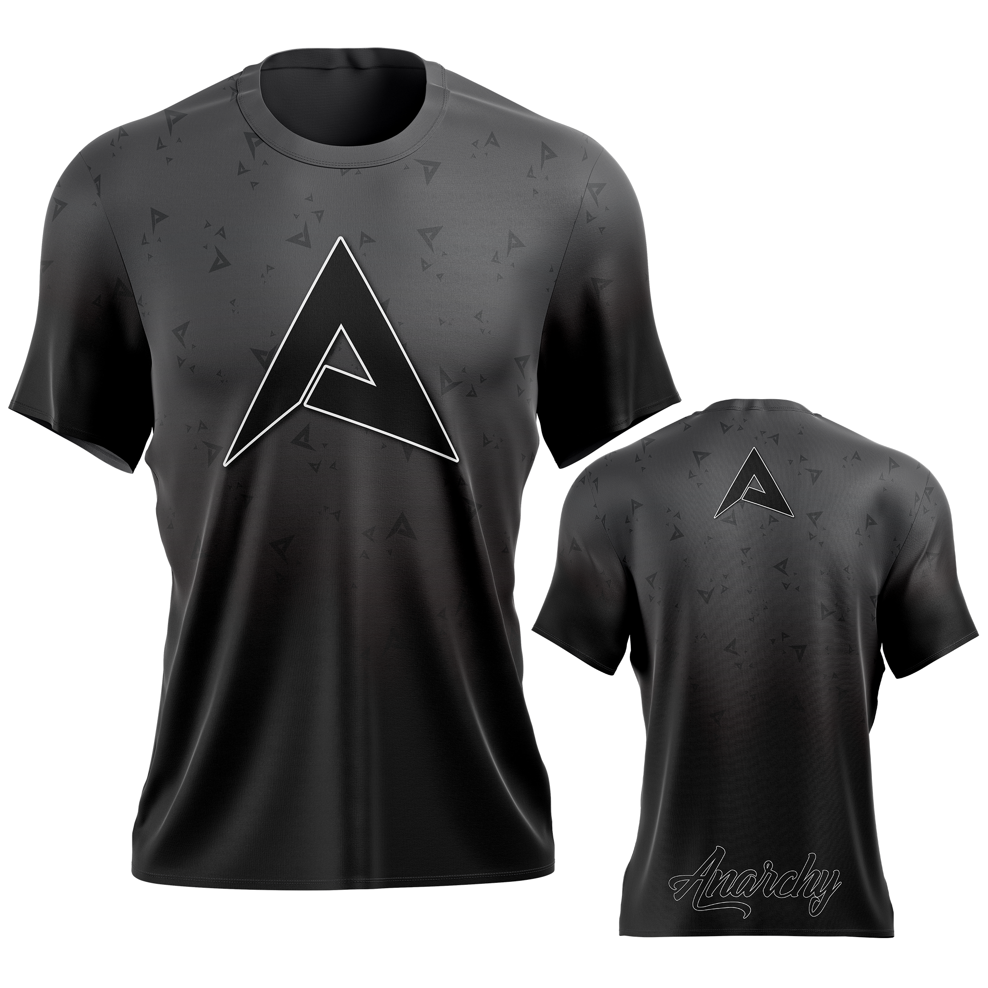 Anarchy Bat Company Short Sleeve Shirt - Charcoal/Black Fade