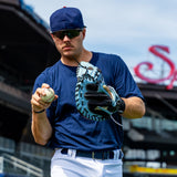 All-Star Pro Elite 34" Black/Sky Blue Catchers Mitt/Glove