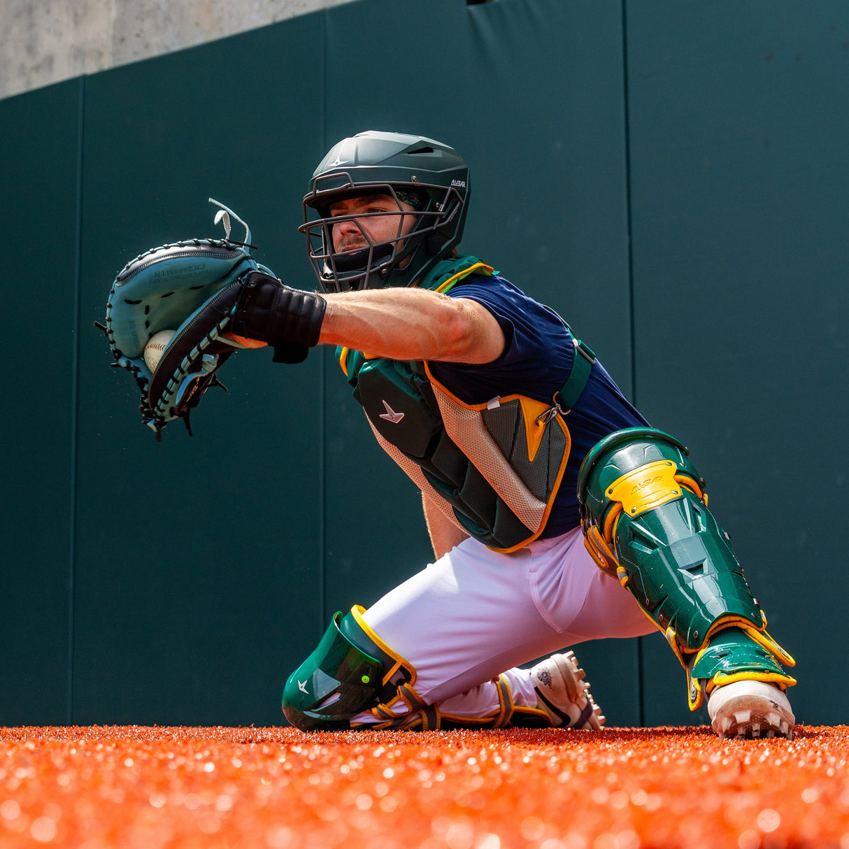 All-Star Pro Elite 34" Black/Sky Blue Catchers Mitt/Glove